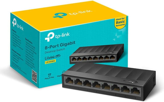 Switches Ethernet Desktop LiteWave TP-Link 8 Ports - Gigabit et Fast Ethernet