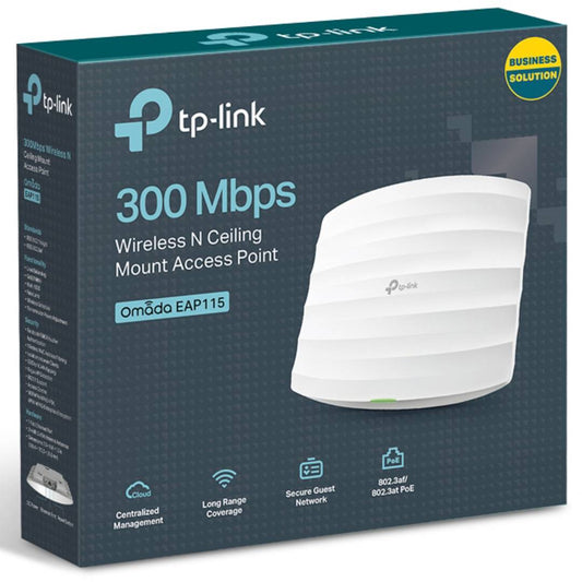Point d'Accès WiFi Plafond TP-Link Omada EAP115 300 Mbps - Solution Professionnelle