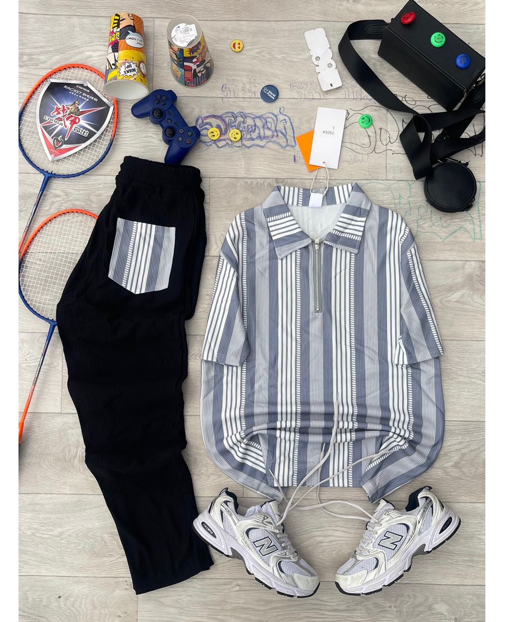 Ensemble Homme Sport Décontracté Chic : Chemise Bandana & Pantalon Côtelé